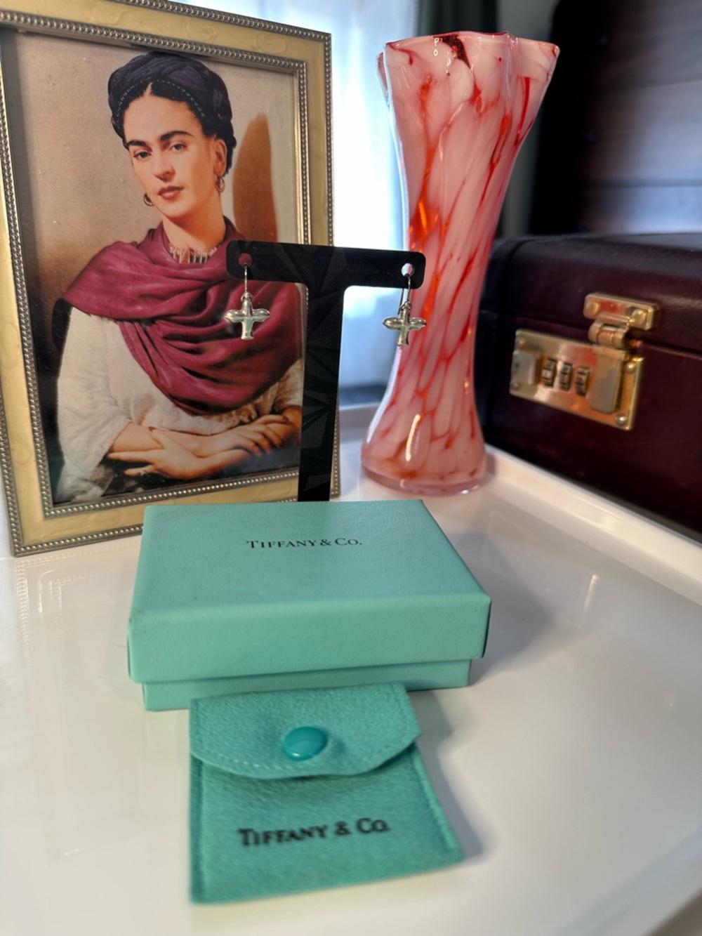 Tiffany & Co Elsa Peretti Dove Earrings Sterling Silver w Box - Picture 4 of 11